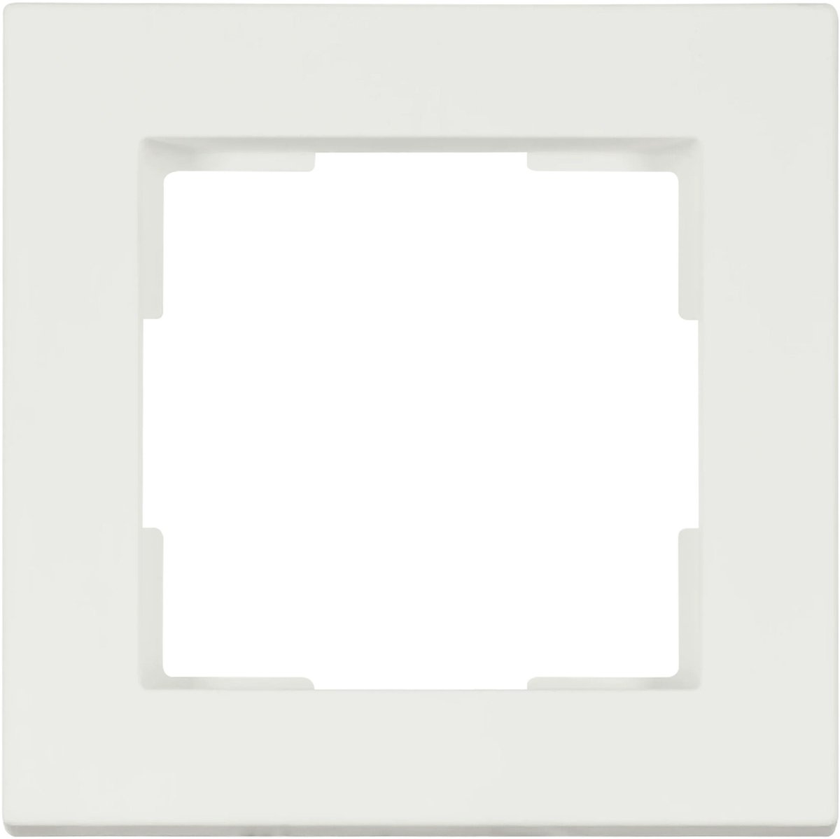 ION Industries - Afdekraam V1 - 1-voudig - verticaal/horizontaal - 85 x 85 x 11 mm - mat wit
