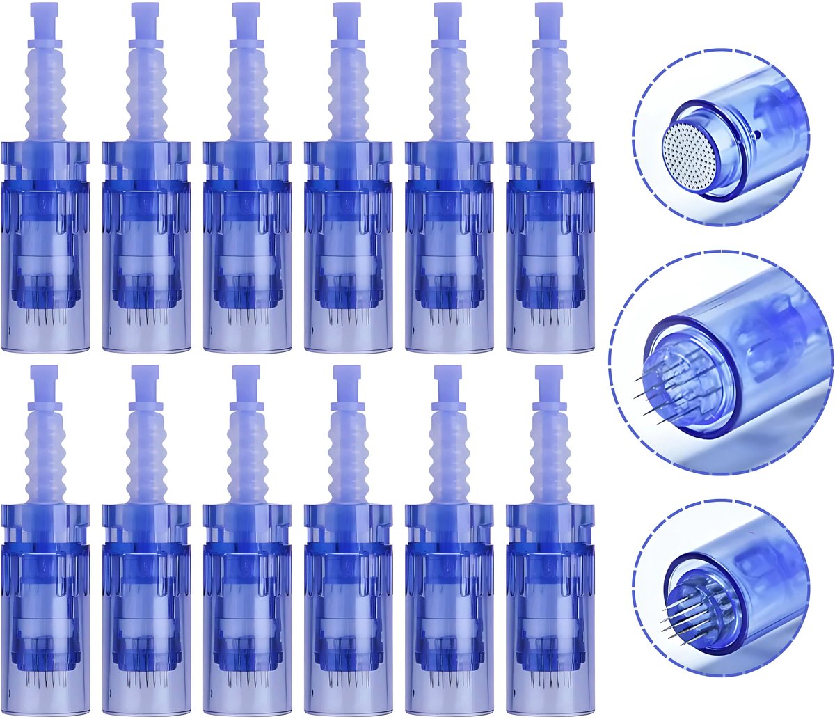 Dr. Pen Dermapen Microneedling Cartridges - 12-Pins - 10 stuks - Met Gratis 36 & Nano-Pin