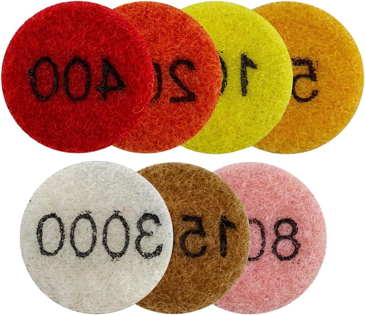 Polijstpads Set - Schuurschijven Mini - Steen Bewerken - Diamant Materiaal - 25mm Diameter - Multicolor