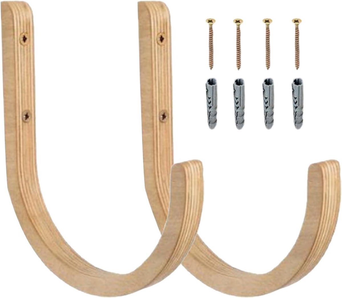 opslag, met schroeven, ruimtebesparende hanger, yogamathouder wandhouder - voor weerstandsbanden, schuimrollen, springtouw, trainingsapparatuur, fitnessaccessoires