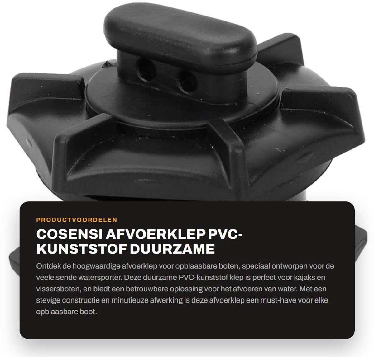 Dailygoods- Afvoerklep Duurzaam PVC - Vervangingsaccessoire - Opblaasbare Boot - Corrosiebestendig - Luchtventiel - Langdurig Gebruik - Luchtklep
