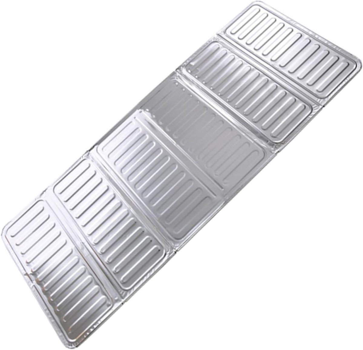 Opvouwbare spatbescherming - Vetvanger fornuis - Keuken schoonhouden - Hittebestendig materiaal - 325 x 84 cm - Zilverkleurig