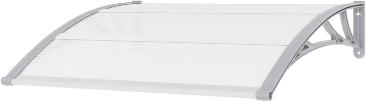 Deurluifel Buitenluifel - Regenbescherming Raam - Bescherming tegen Neerslag - Duurzaam Polycarbonaat - 120x80 cm - Grijs Transparant