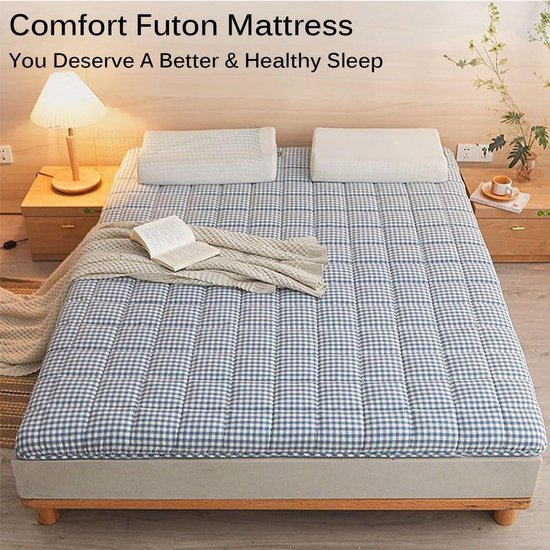 Dikke Japanse Futon - Opvouwbare Slaapmat - Comfortabel Slapen - Past Zich Aan - 100x200cm - Plaid — afbeelding 5