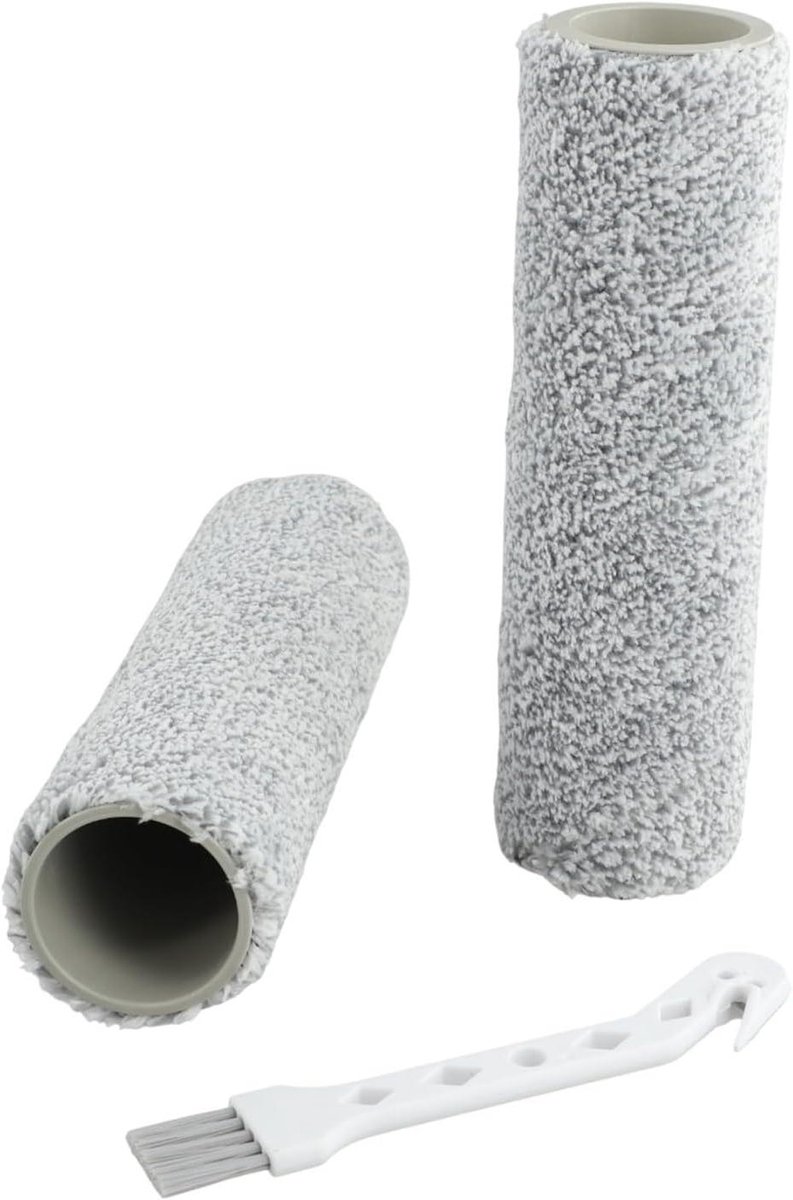 Set Rolborstels - Reserveonderdelen Stofzuiger - Vloeren Reinigen - Diepe Reiniging - 3 Stuks - Grijs