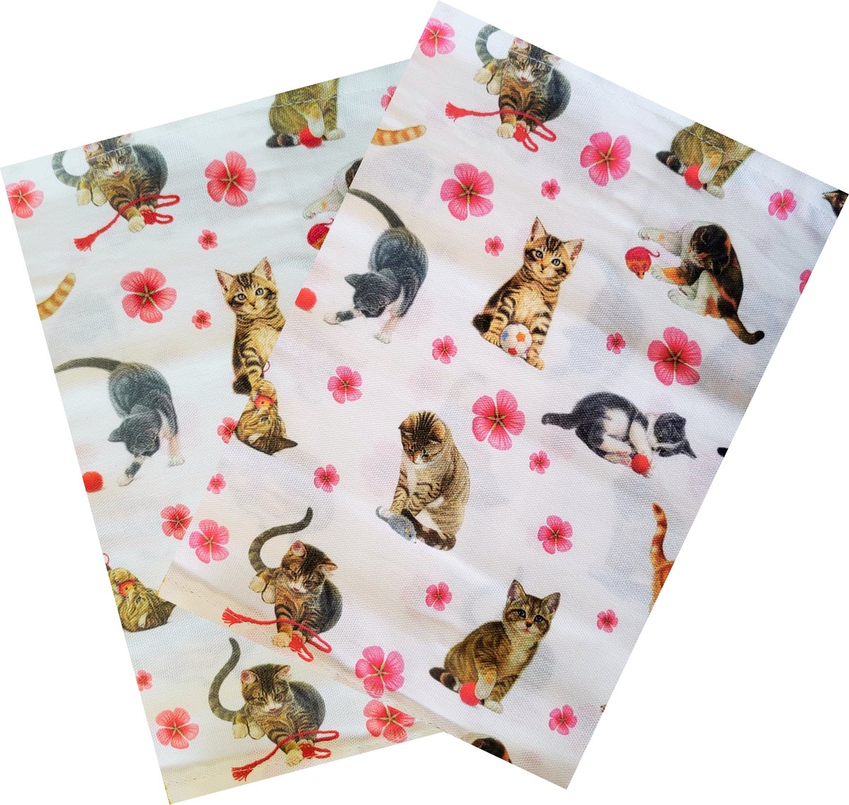 2 Placemats Franciens katten - 2 katoenen placemats