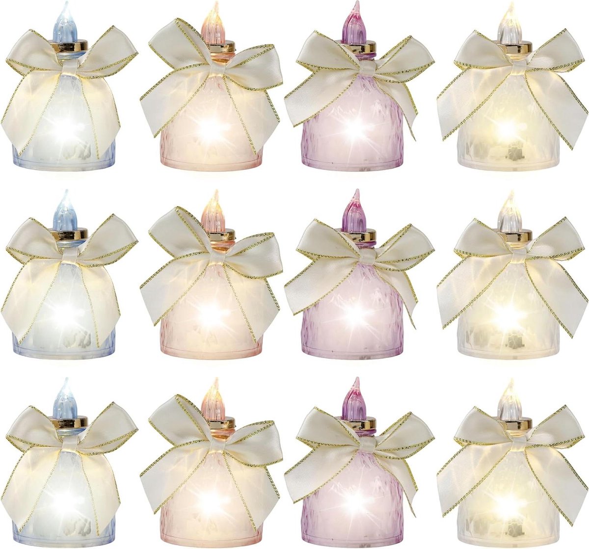 LED Kaarsen - Decoratieve Lampjes - Feestelijke Sfeer - Veilig en Praktisch - 12 Stuks - Koperkleur