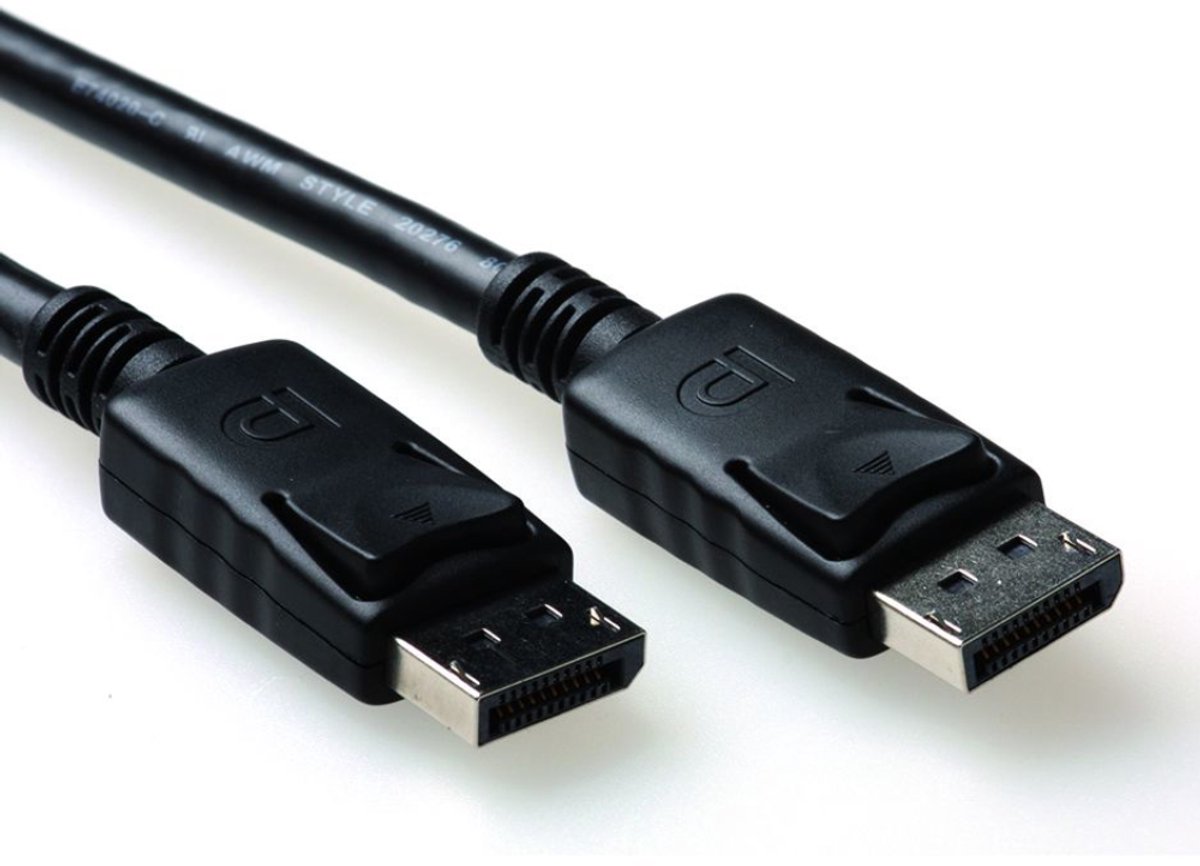 ACT 5 meter DisplayPort kabel, male - male, power pin 20 aangesloten AK3982
