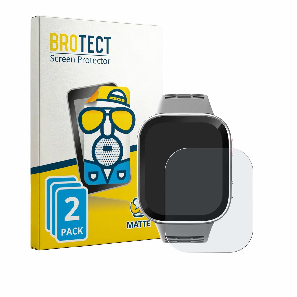 BROTECT - Screenprotector voor Amazfit Bip Max - Folie Beschermfolie matte 2 Stuks