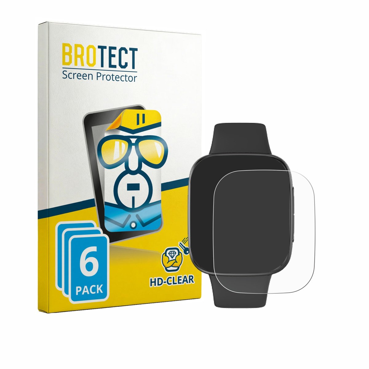 BROTECT - Screenprotector voor Quican GTX20 - Folie Beschermfolie transparant 6 Stuks