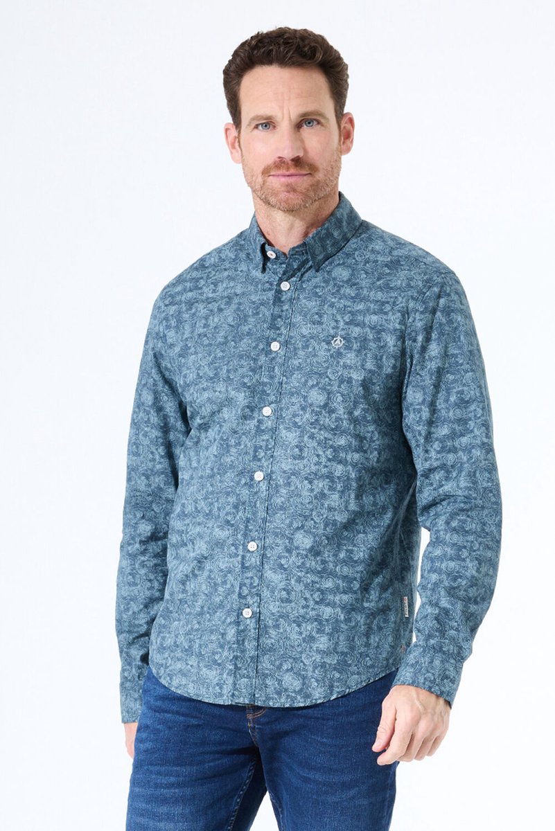 Pilot Heren Overhemd Blauw - Maat XXL