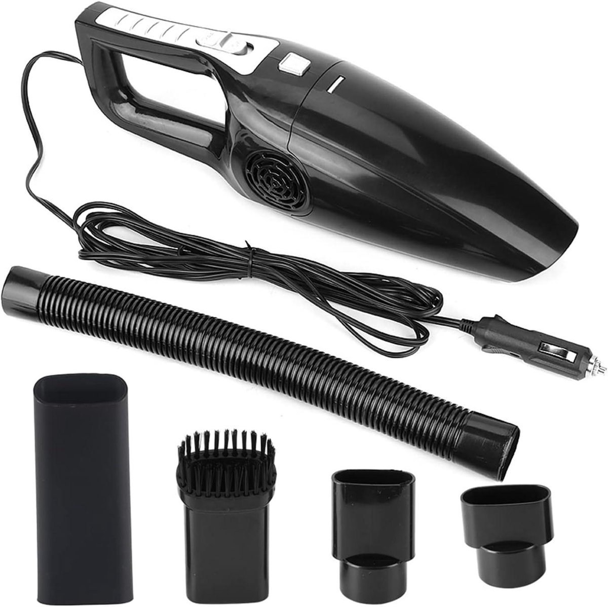 Autostofzuiger - Draagbare stofzuiger - Auto interieur reinigen - 3600 Pa zuigkracht - 37 x 13 x 11 cm - Zwart