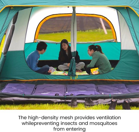 VIVERO - Tent - Kamperen & outdoor - Zonweringstent - Buiten tent - Tonwerende kampeertent - 2 x 2 persoons-slaap compartiment — afbeelding 5