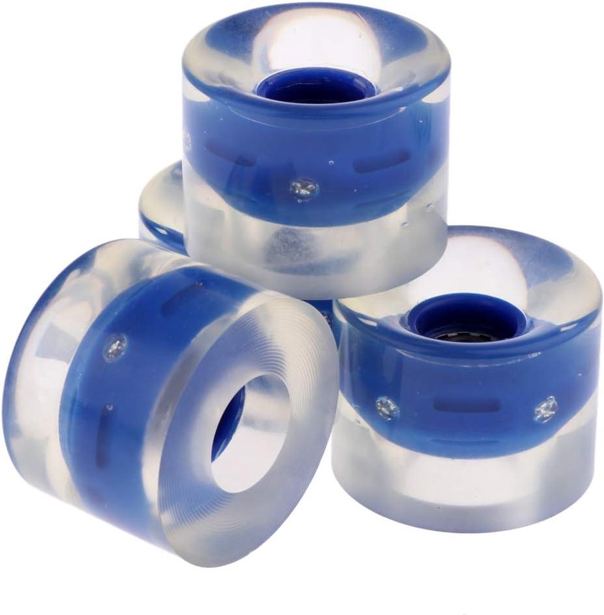 Skateboard Wielen Longboard Wielen Straat Rijden Oplichten ’s nachts 60mm Diameter Donkerblauw