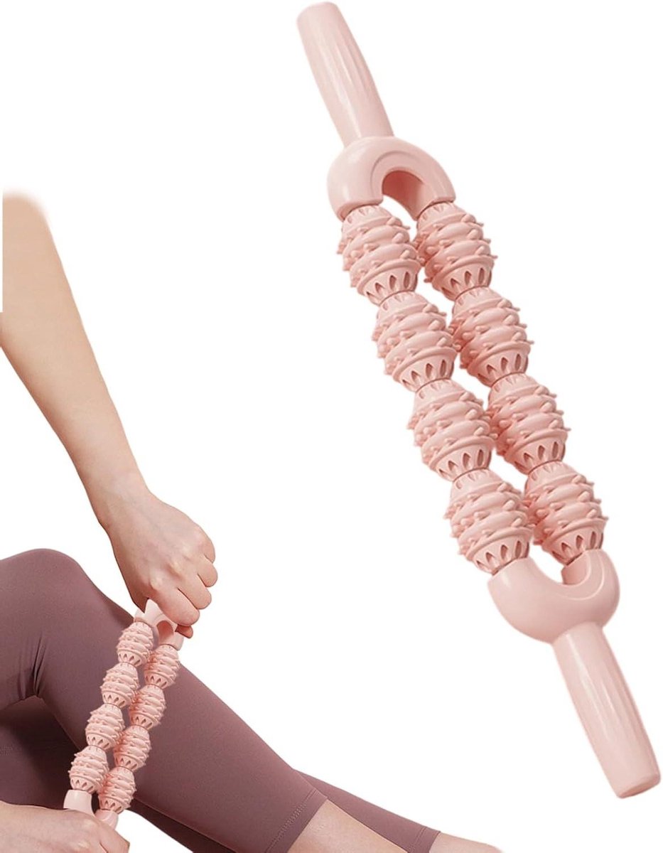 Massage Stick - Kuit Roller - Spierherstel - Dubbele Roller - 40 cm - Zwart