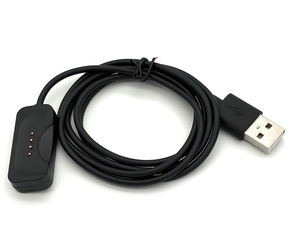 Geschikt voor OnePlus Watch 2 / OnePlus Watch 2R / OPPO Watch 4 Pro – USB Oplaadkabel – Magnetische Smartwatch Oplader – 1 Meter – Zwart