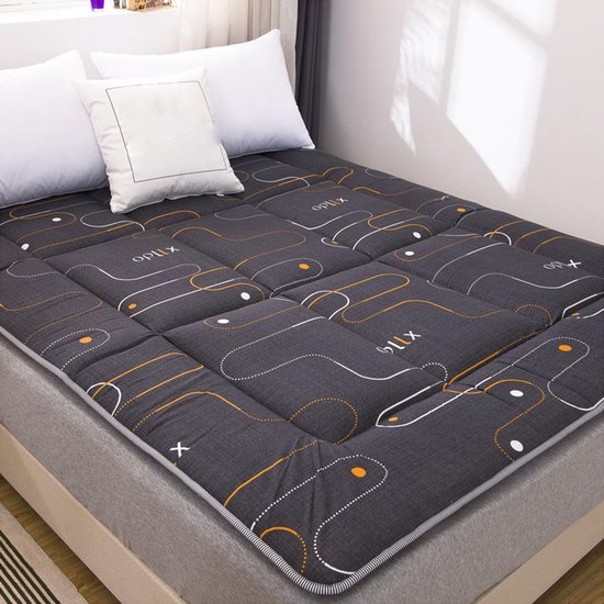Japanse Matras - Futon Vloermat - Comfortabel Slapen - Opvouwbaar En Draagbaar - 150x200cm - Grijs — afbeelding 4