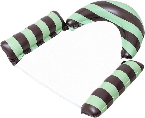 Drijfmatras Volwassenen - Opblaasbaar Vlot - Water Ontspanning - Ergonomisch Ontwerp - 111x107cm - Groen — afbeelding 5
