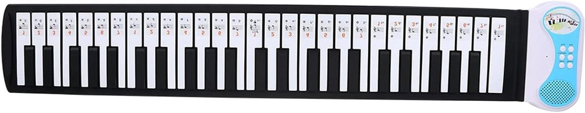 Pianotoetsen Stickers - Noten Labels - Muziek Leren - Kleurgecodeerd Ontwerp - 61 of 88 Toetsen - Transparant