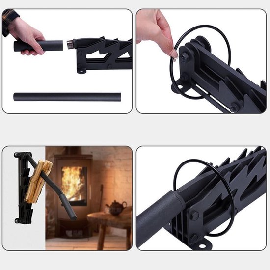 Handmatige Houtklover - Wandsplitser Brandhout - Brandhout Splijten - Afneembare Handgreep - Compact Ontwerp - Niet gespecificeerd — afbeelding 2