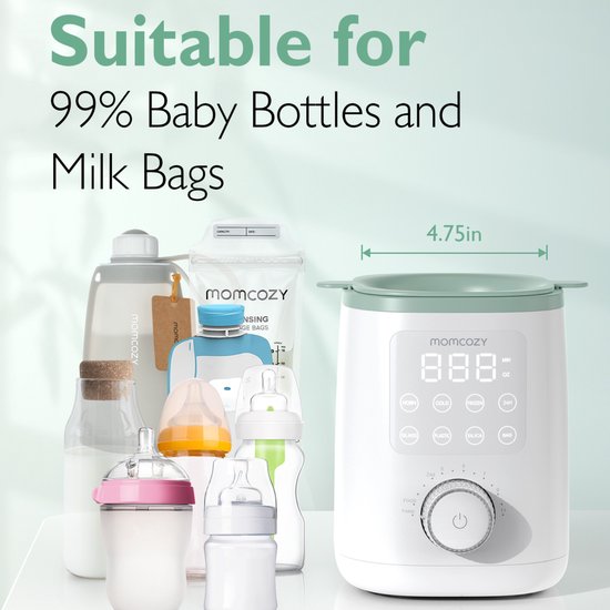 Momcozy MW02 Analoge Flessenverwarmer - Waterbad Verwarming voor Babyfles en Potjes - Met Verlichting & Warmhoudfunctie van Momcozy. — afbeelding 4