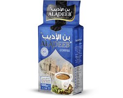 Aladeeb Premium - Turkse Koffie - Dark / Extra Kardemom - Donker Geroosterd - 500 gr