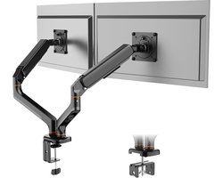 Monitor Arm – Dubbele Monitorsteun – Ergonomisch Werken – Gasveer Technologie – 13-32 Inch – Zwart