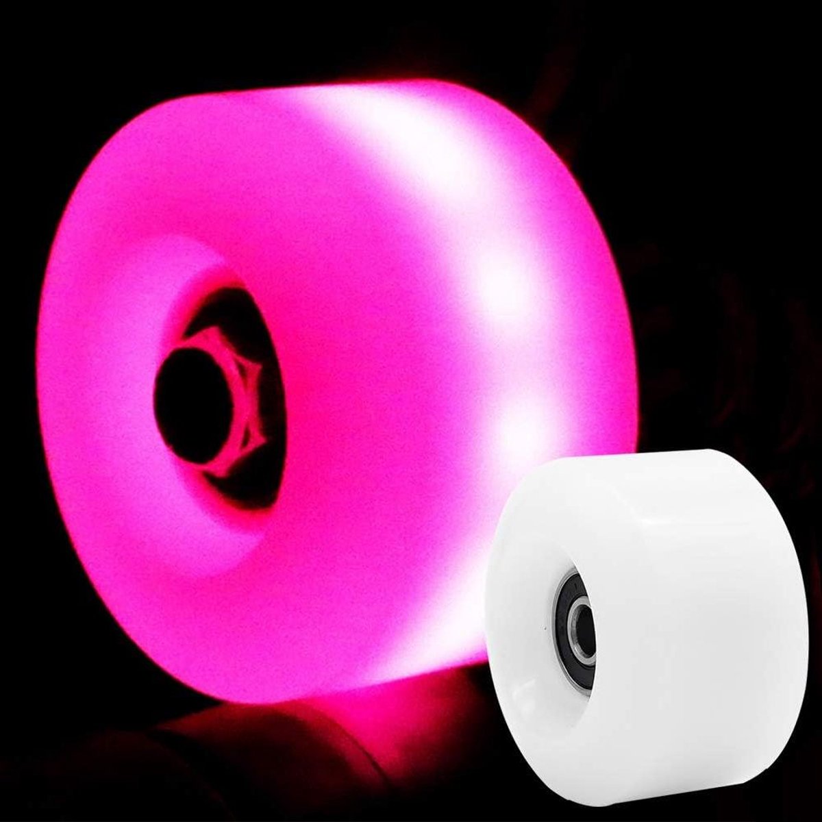 Skate Wielen - Roller Skate - Snel Skaten - Lichtgevend - 32mm x 58mm - Roze