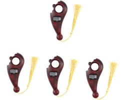 Sosoport 4pcs Singing Counter Wooden Bead Electronic Finger Digital Beads Finger Counter Buddhist Bead Digital Finger Counter Tasbih Digital Counter Electric Rosary
