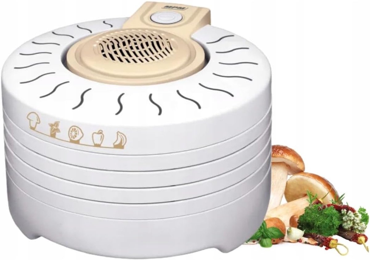Voedseldroger - Drogermachine - Levensmiddelen Drogen - 4 Lagen - 28 cm Schalen - Wit