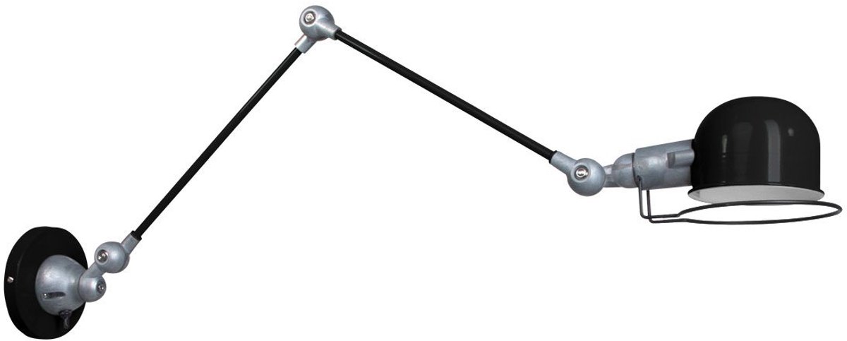 Wandlamp Davin 7656ZW Zwart Draaibaar en Kantelbaar van Metaal en Kunststof - Mexlite voor Binnengebruik