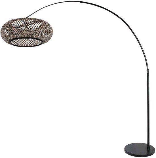 Steinhauer Rotan booglamp Sparkled zwart