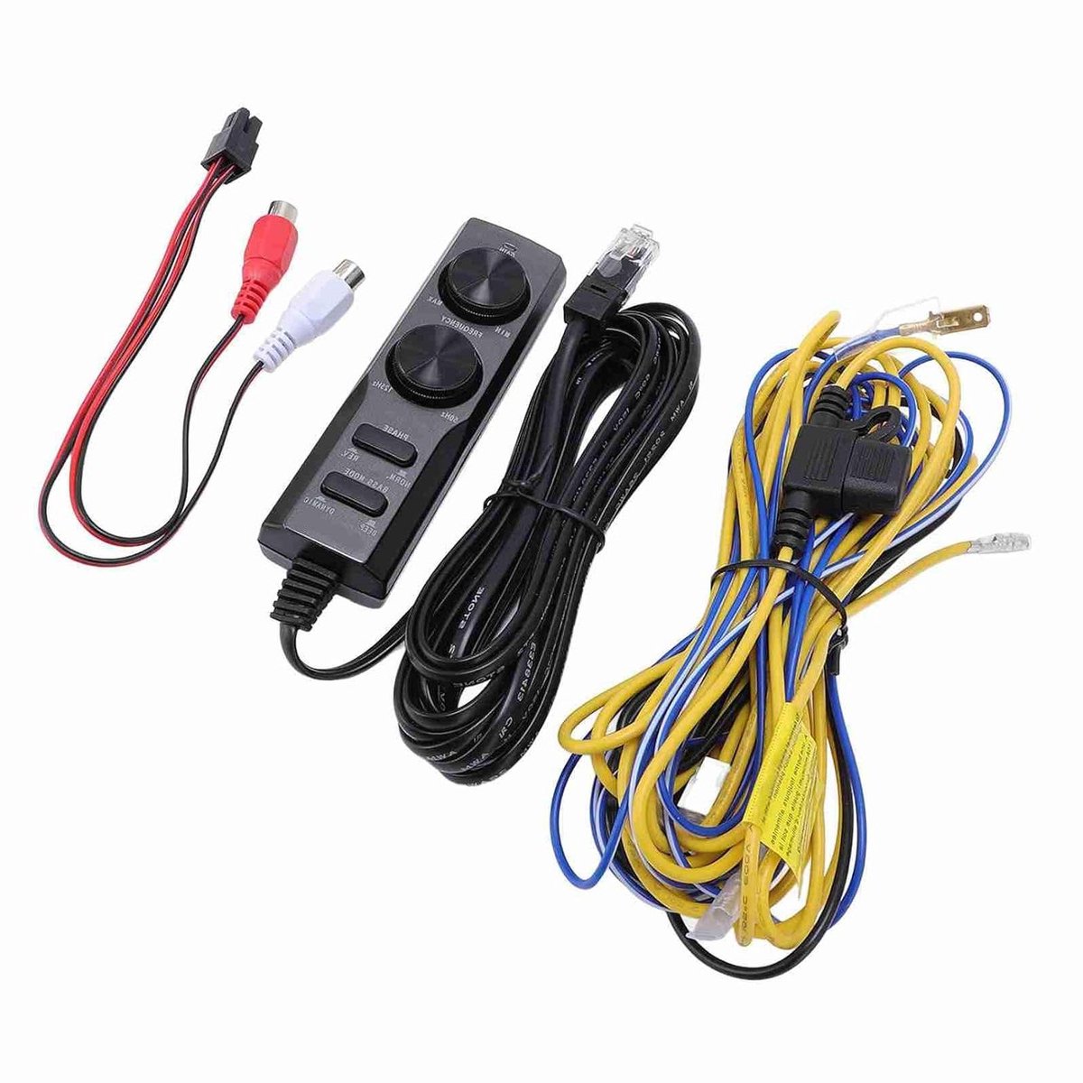 Draadbediening Auto - Subwoofer Controller - Audio Instellen - Fase en Frequentie - 18 x 11 x 5 cm - Zwart