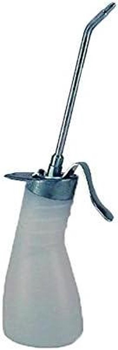 Oliekan met pomp - Kunststof kan - Precisie smering - Draaibare pomp - 0.2 liter - Transparant