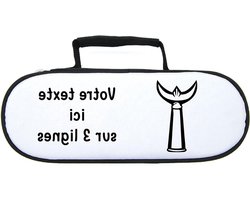 Mygoodprice Bag for pétanque balls, icon Trident with text
