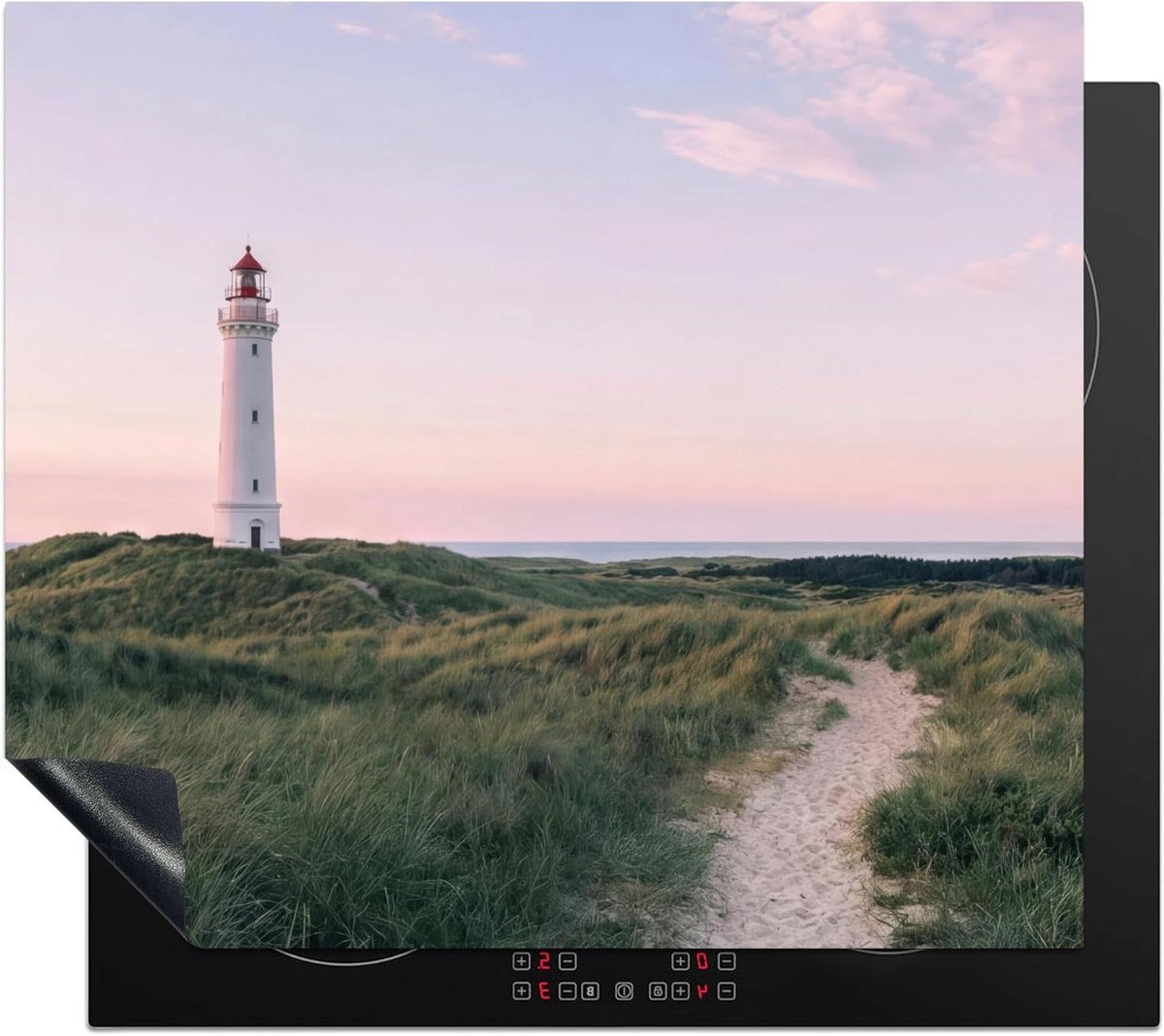 Inductie Beschermer - Kookplaat Mat - Extra Werkruimte - Unieke Foto Print - 57x51cm - Lighthouse