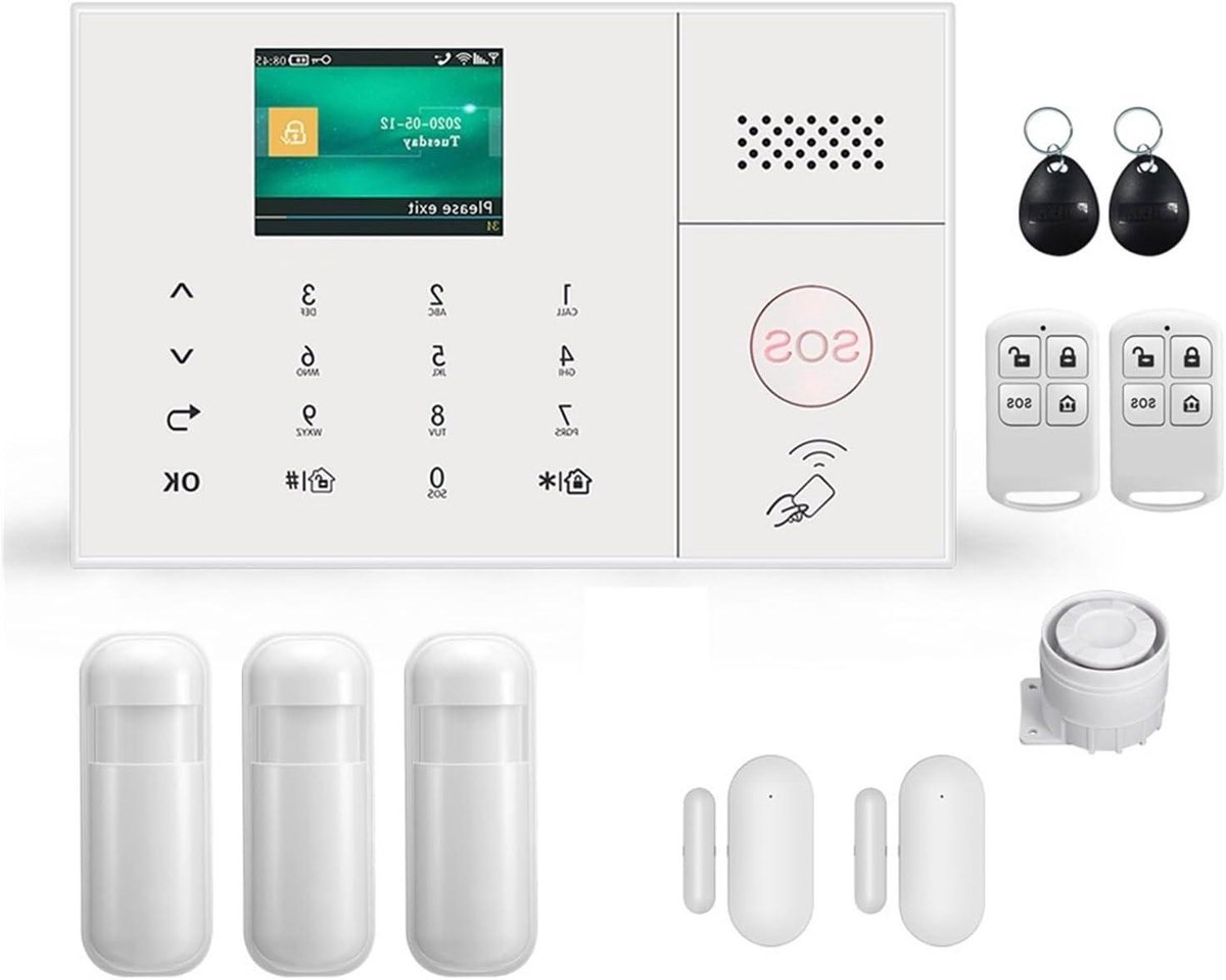 Draadloos Alarmsysteem - Huisbeveiliging WiFi - Veilige Woning - Tuya Smart Life - 99 Zones - C