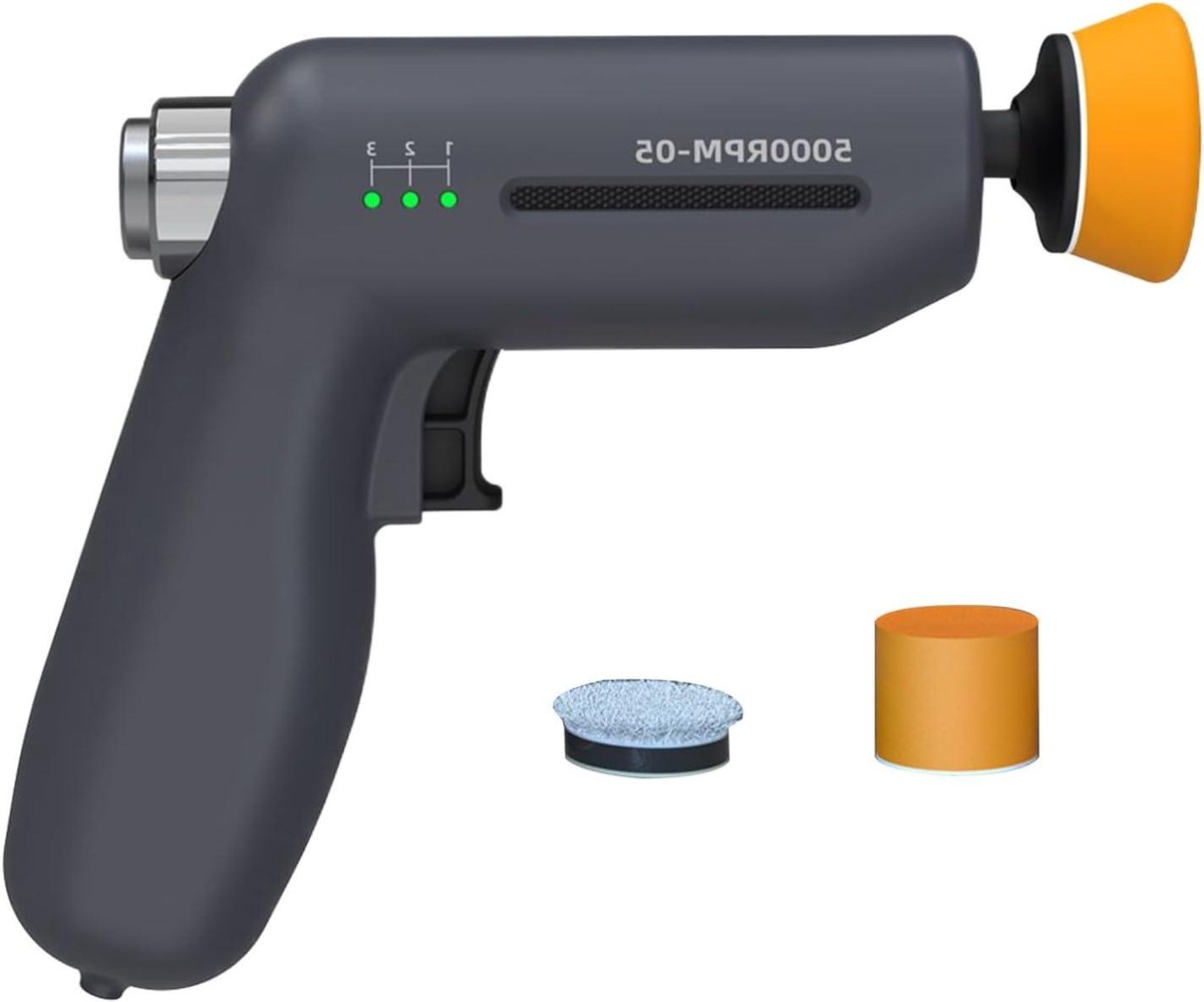 Mini Polijstmachine Auto - Wax Buffer - Lak Herstellen - Constante Snelheid Motor - 12V - Zwart