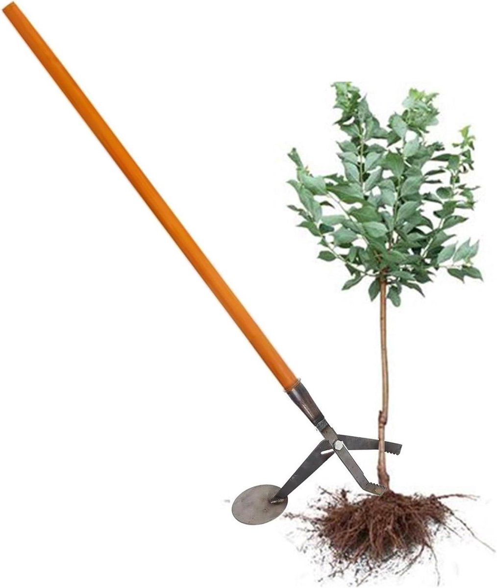Stamtrekker Tuin - Onkruidverwijderaar - Moeiteloos Wortels Verwijderen - Verstelbare Klem - 103-148 cm - Zilver