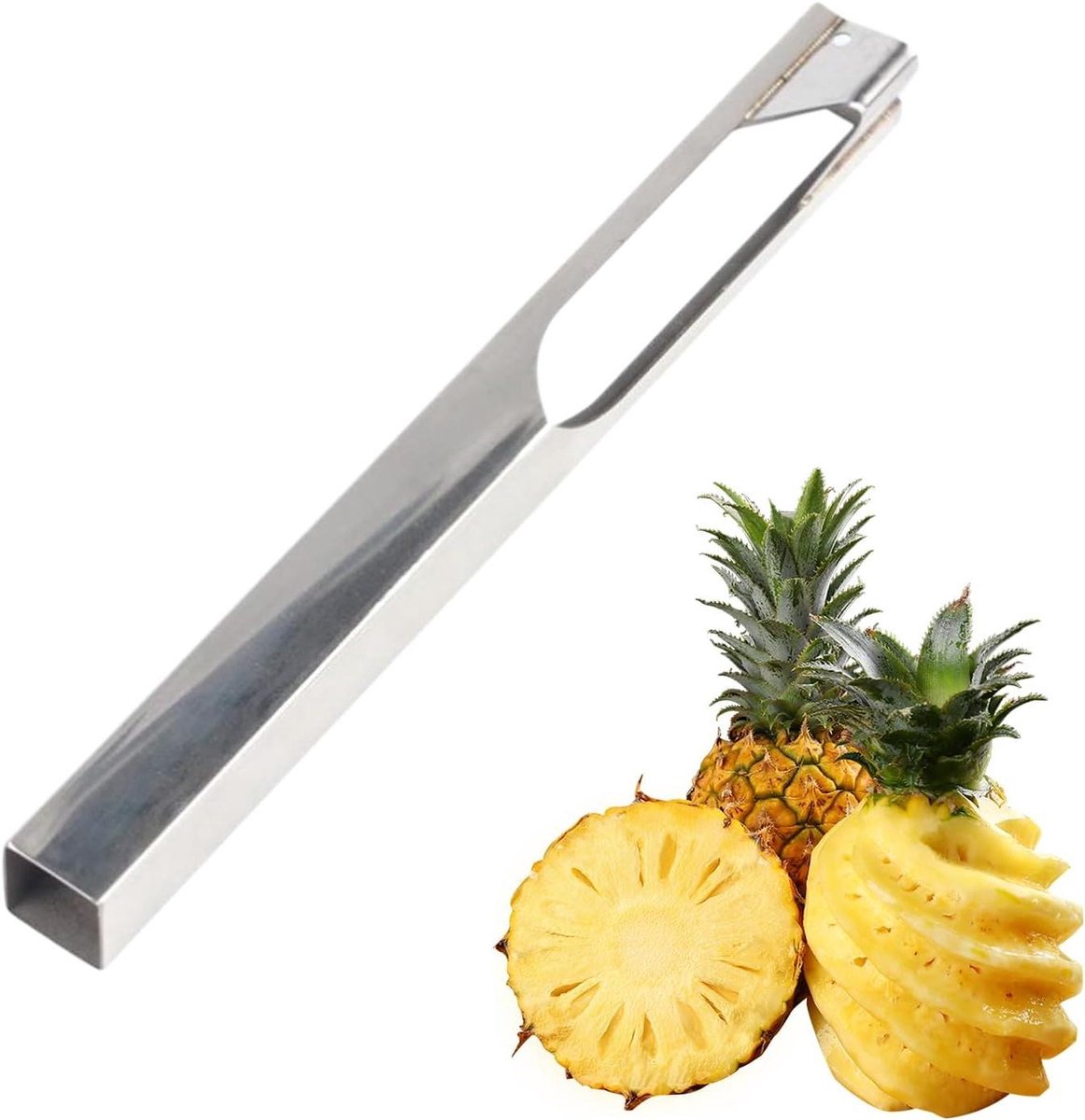 Ananas Oogverwijderaar - Fruitoogverwijderaar Dunschiller - Fruit Voorbereiden - V-vormig Ontwerp - 11 cm - Zilver