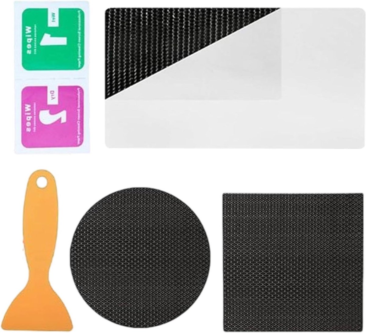 Trampoline Reparatieset - Scheurpleisters Onderhoud - Trampoline Herstellen - Zelfklevend Waterdicht - 3 Vormen - Zwart