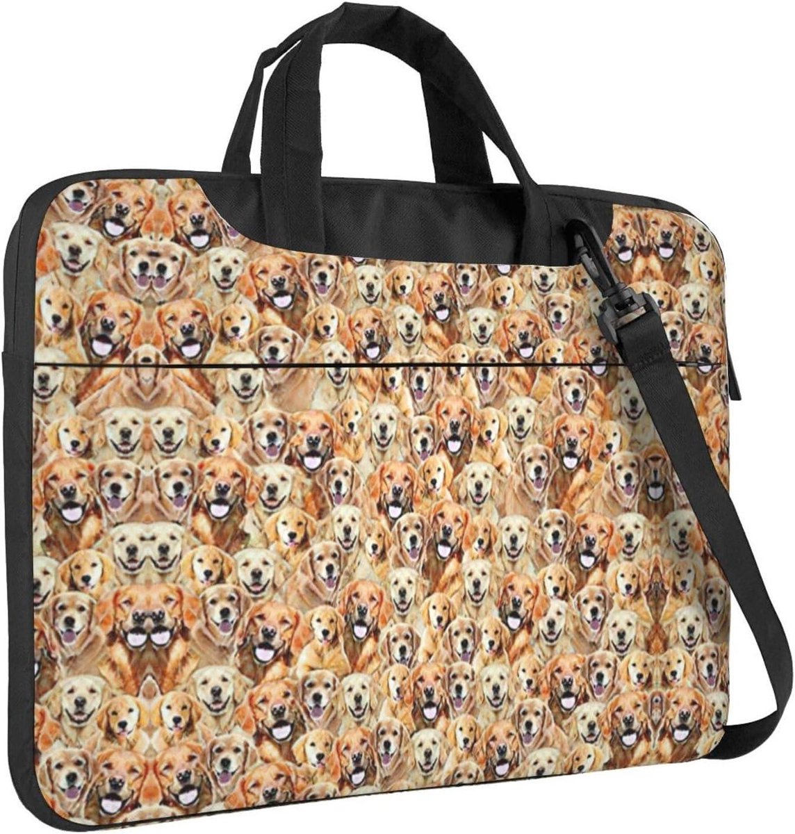 Laptoptas Schoudertas - Laptop Koffer - Veilig Vervoeren - Gewatteerde Bescherming - 40 cm Breed - Zwart