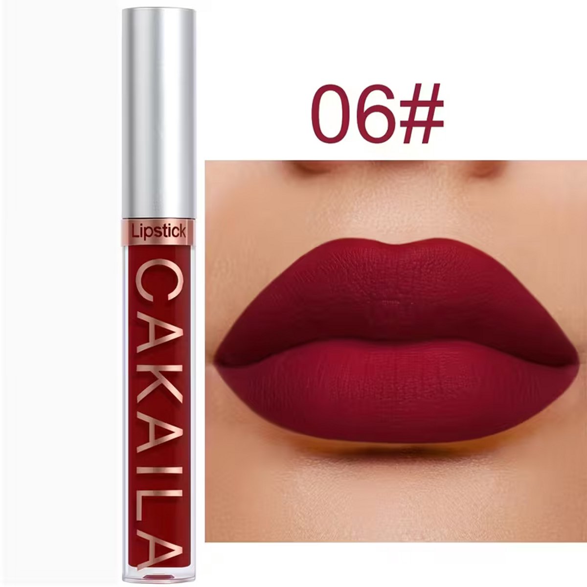 Matte Lippenstift Bordeaux – Waterproof Lipstick – Langhoudende Vloeibare Lippenstift – Transferproof Lip Glaze