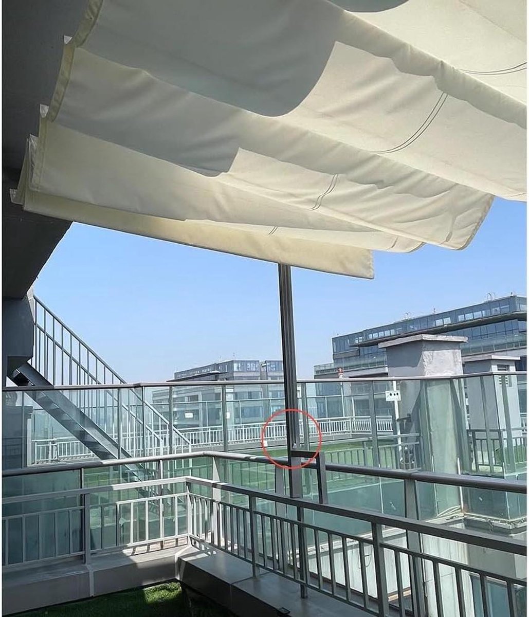 Zonnescherm Zeil - Schaduwdoek Luifel - Buitenruimte Creëren - Intrekbaar Railsysteem - 12 x 4 m - Blauw