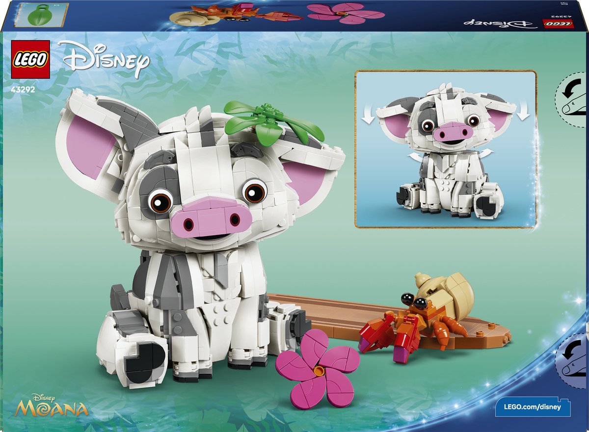 LEGO ǀ Disney Vaiana Pua Bouwbaar Dieren Speelgoed voor Kinderen en Decoratie 43292 — afbeelding 12
