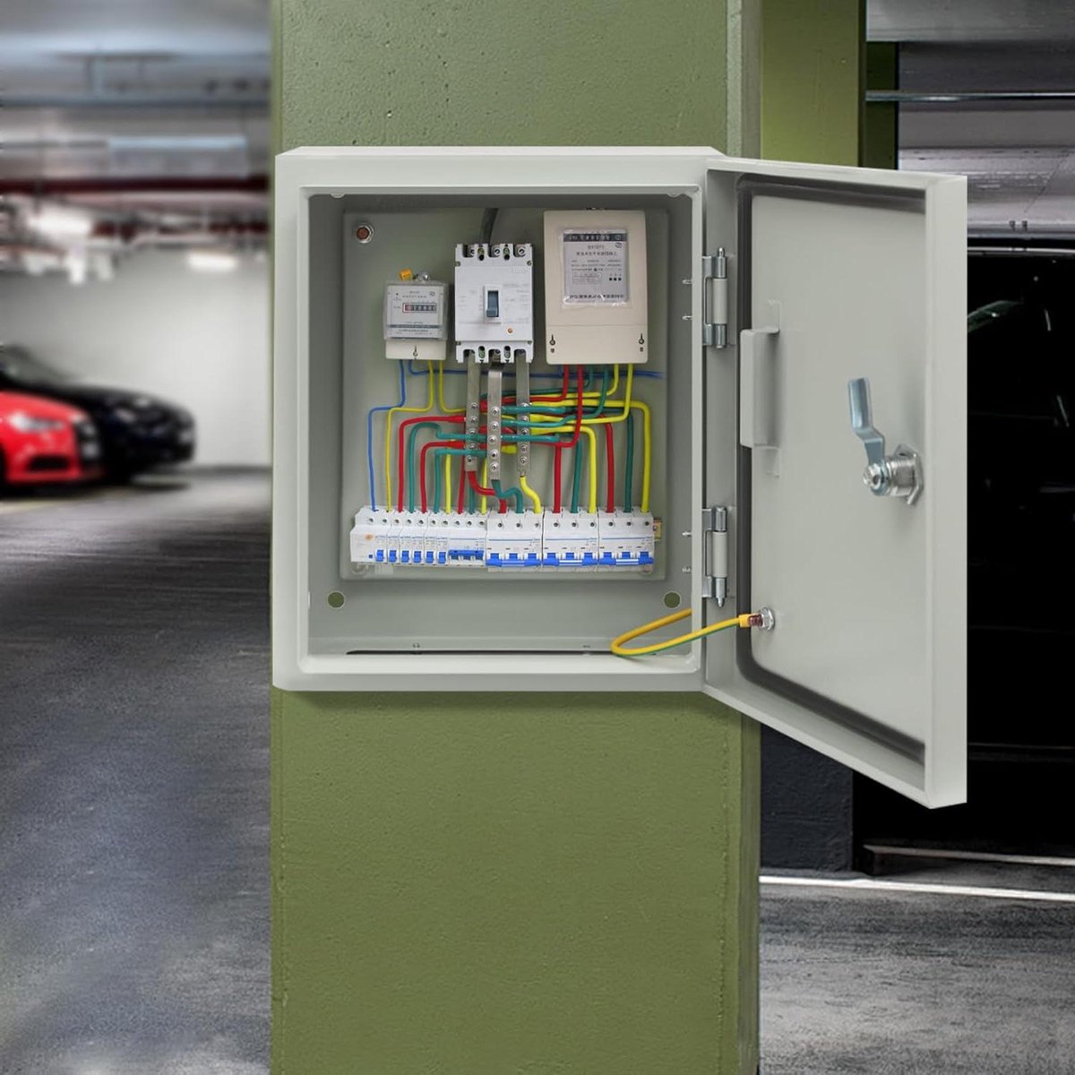 Elektrische Buiten Huis - Stroomkast Buiten - Apparaten Beschermen - IP55 Waterdicht - 25 x 30 cm - Grijs
