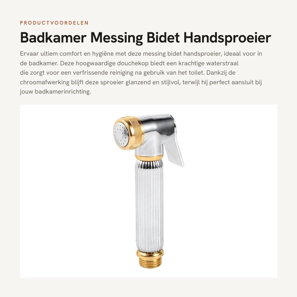Dailygoods- Bidet Handdouche - Hoge Druk Sproeier - Toiletreiniging - Dameshygiëne - Urineweginfecties - Scherpe Klantenservice - Toilet Douche
