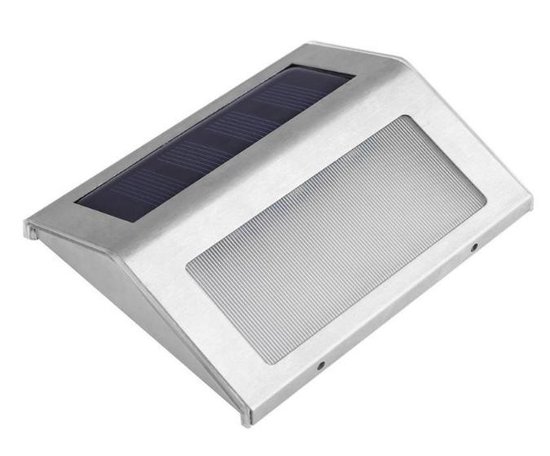 Solar LED Buitenlamp - Buitenverlichting - Zonne-Energie Met Lichtsensor -  RVS | bol.com