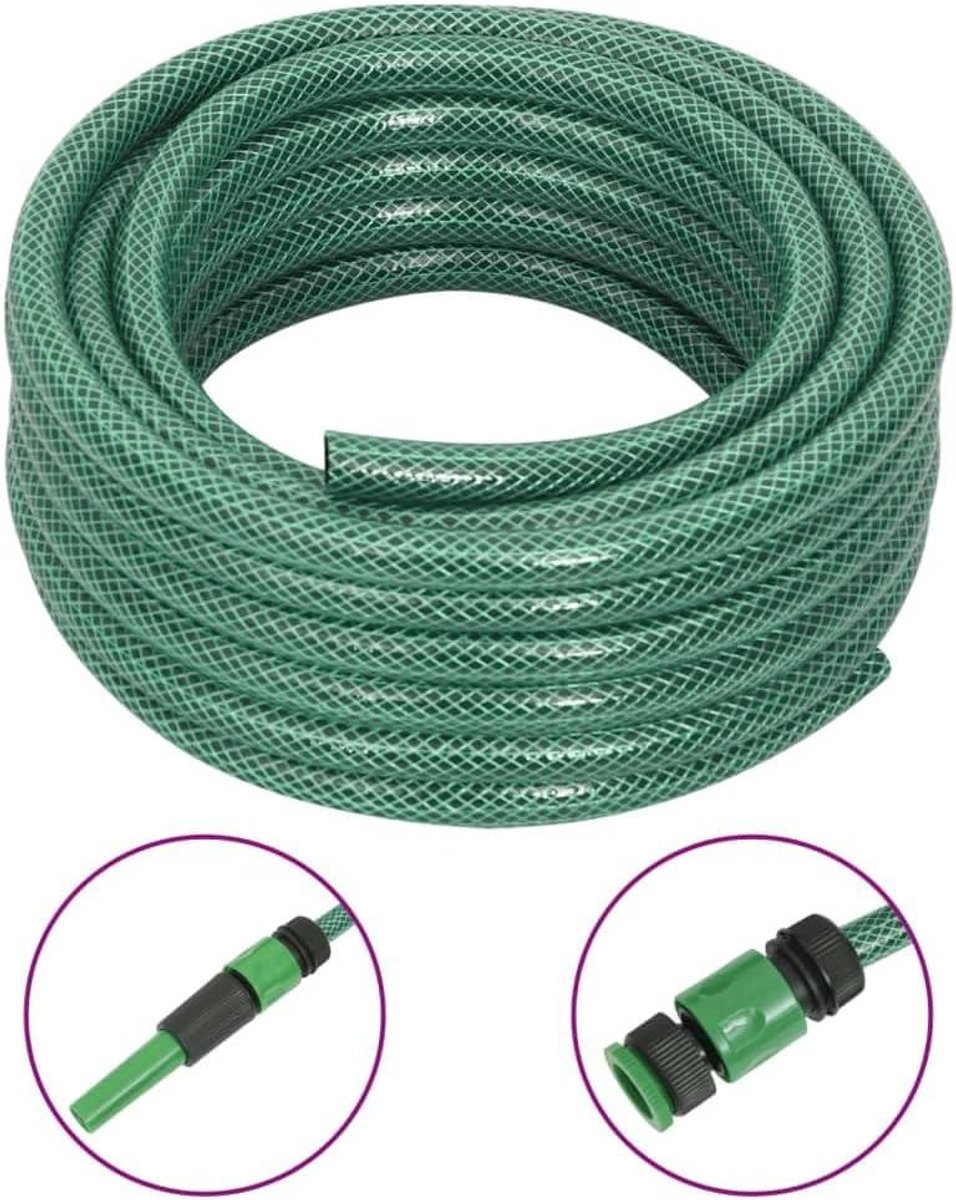 Tuinslang - Waterleiding - Tuin besproeien - Weerbestendig PVC - 20 meter - Groen