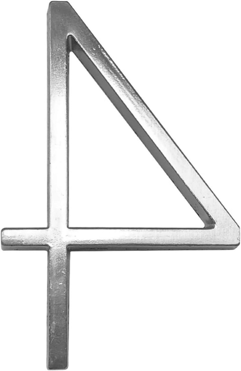 Huisnummer - Adresbordje - Huis Herkenbaar - Handmatig Afgewerkt - 12cm - Zilver